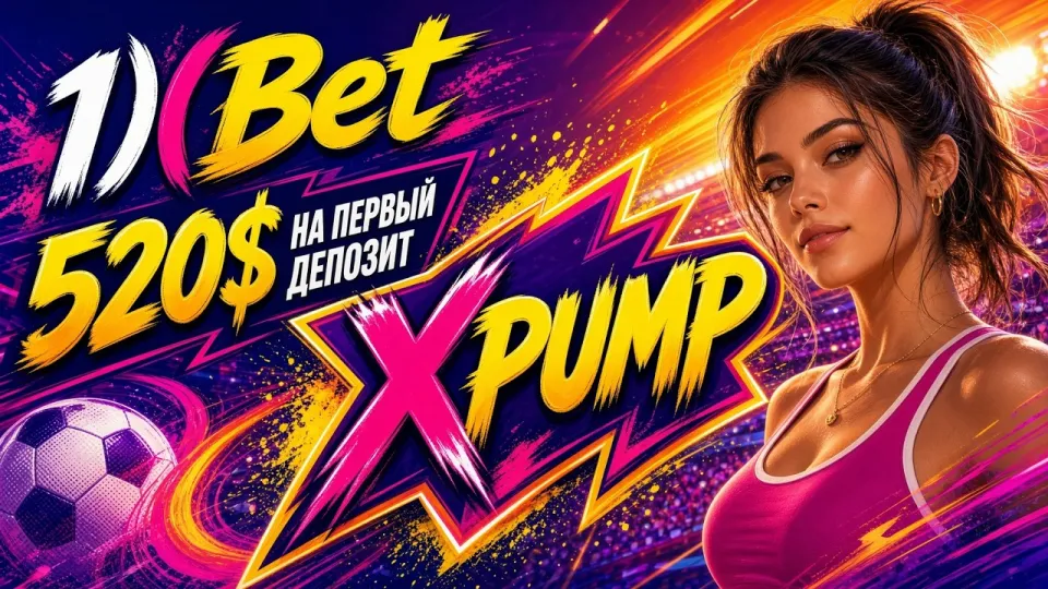 Промокод 1ХБЕТ XPUMP даёт до 520 долларов на первый депозит при регистрации